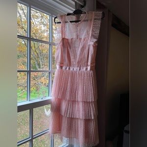 Pink lace dress